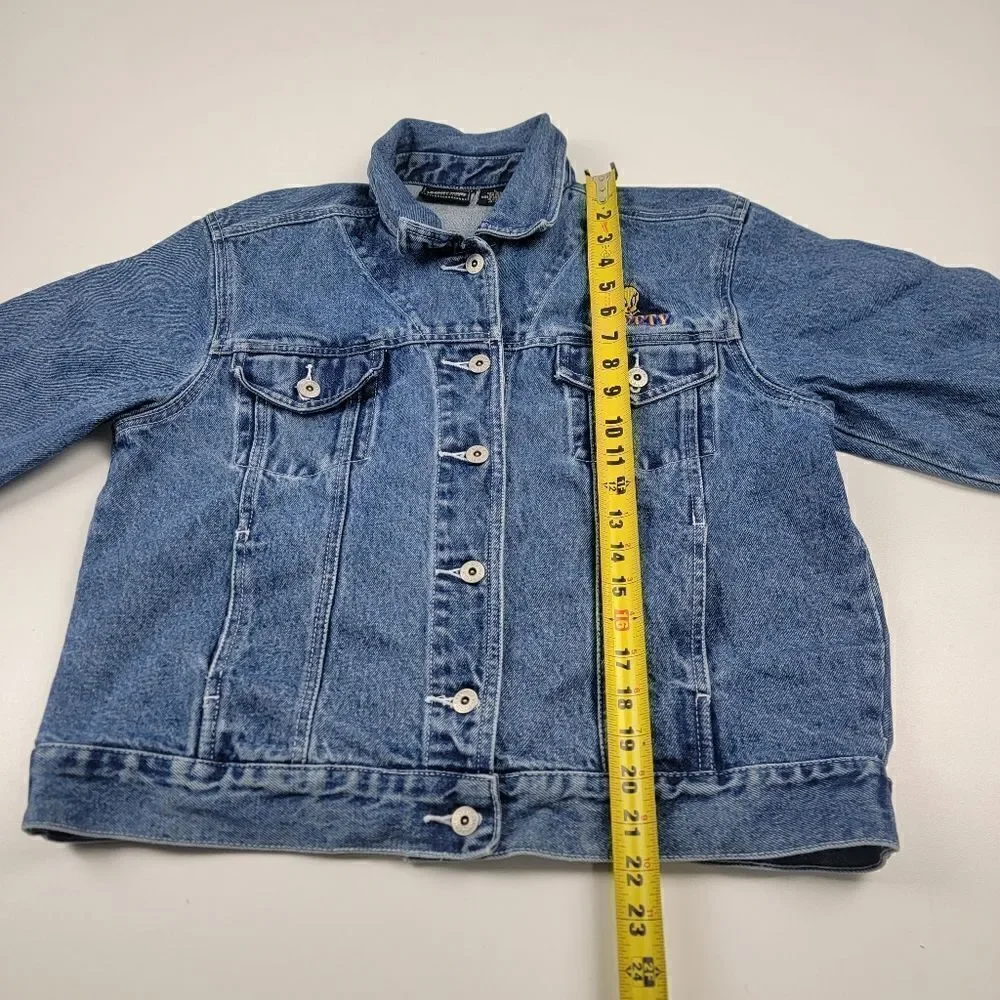 Vintage Y2K Tweety Bird Looney Tunes Warner Bros‎ Denim Jacket Large Button up